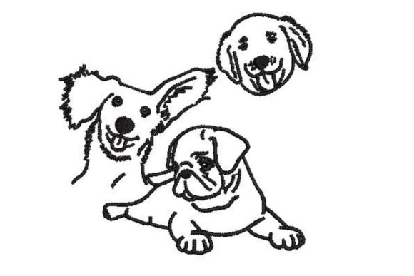 Dog Digital Stamps