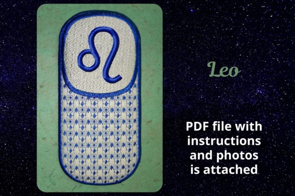 Leo Zodiac Embroidery