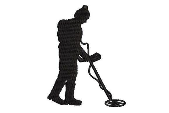 Seasonal Magic with Silhouette of a Metal Detector
