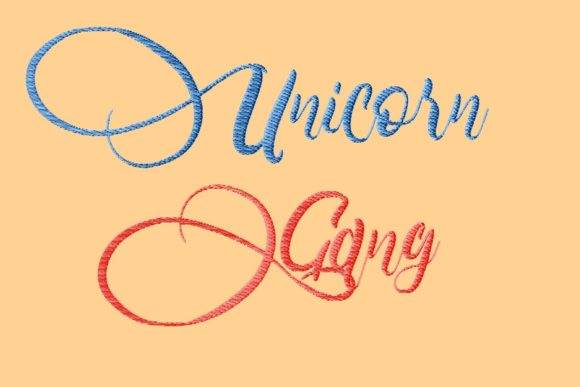 Unicorn Gang Lettering